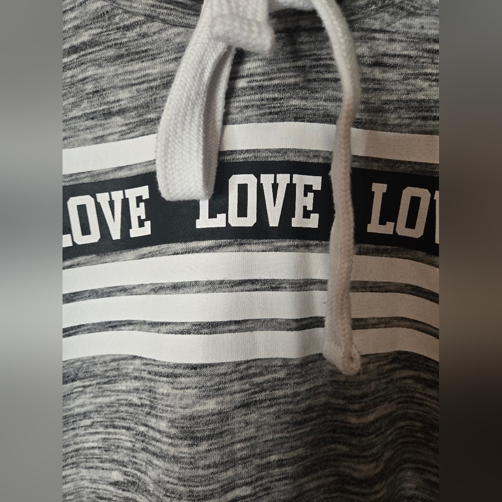 Reflex Love Hoodie Sz Small Gray Soft Pullover Fleece - Picture 2 of 4